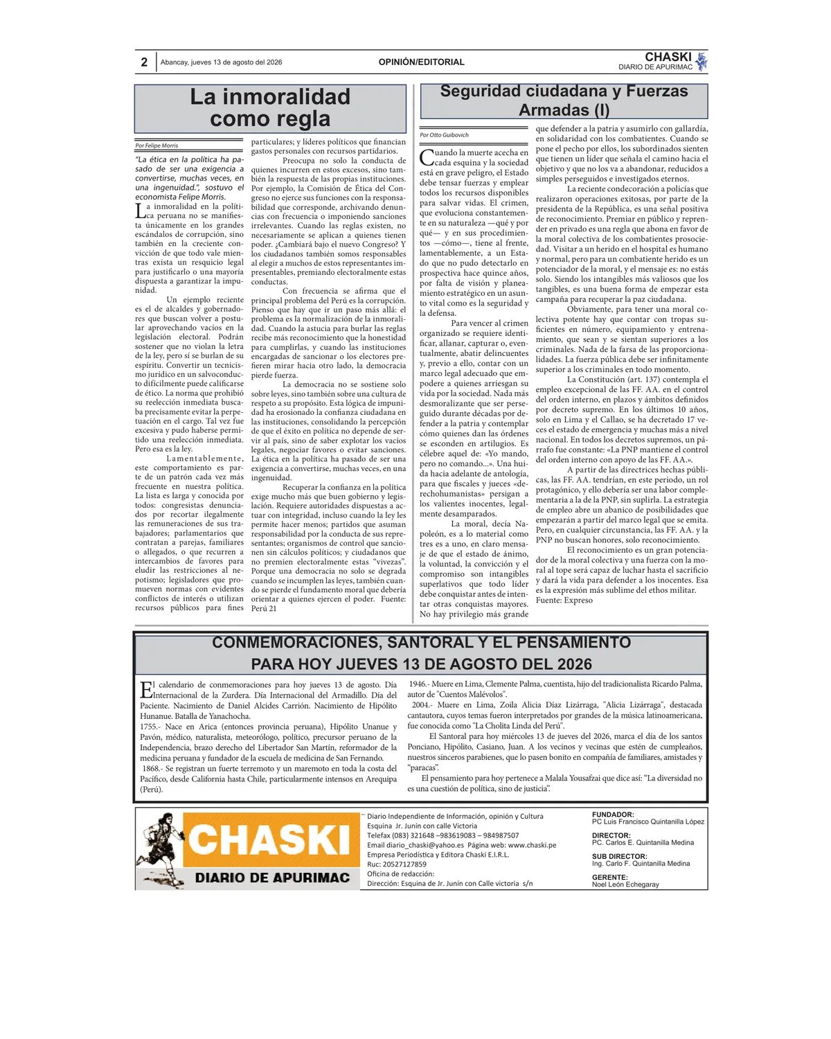 Página 2 - Diario Chaski