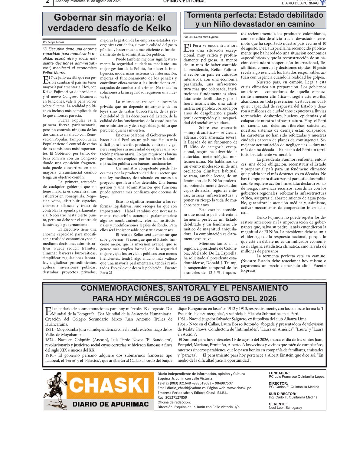 Página 2 - Diario Chaski