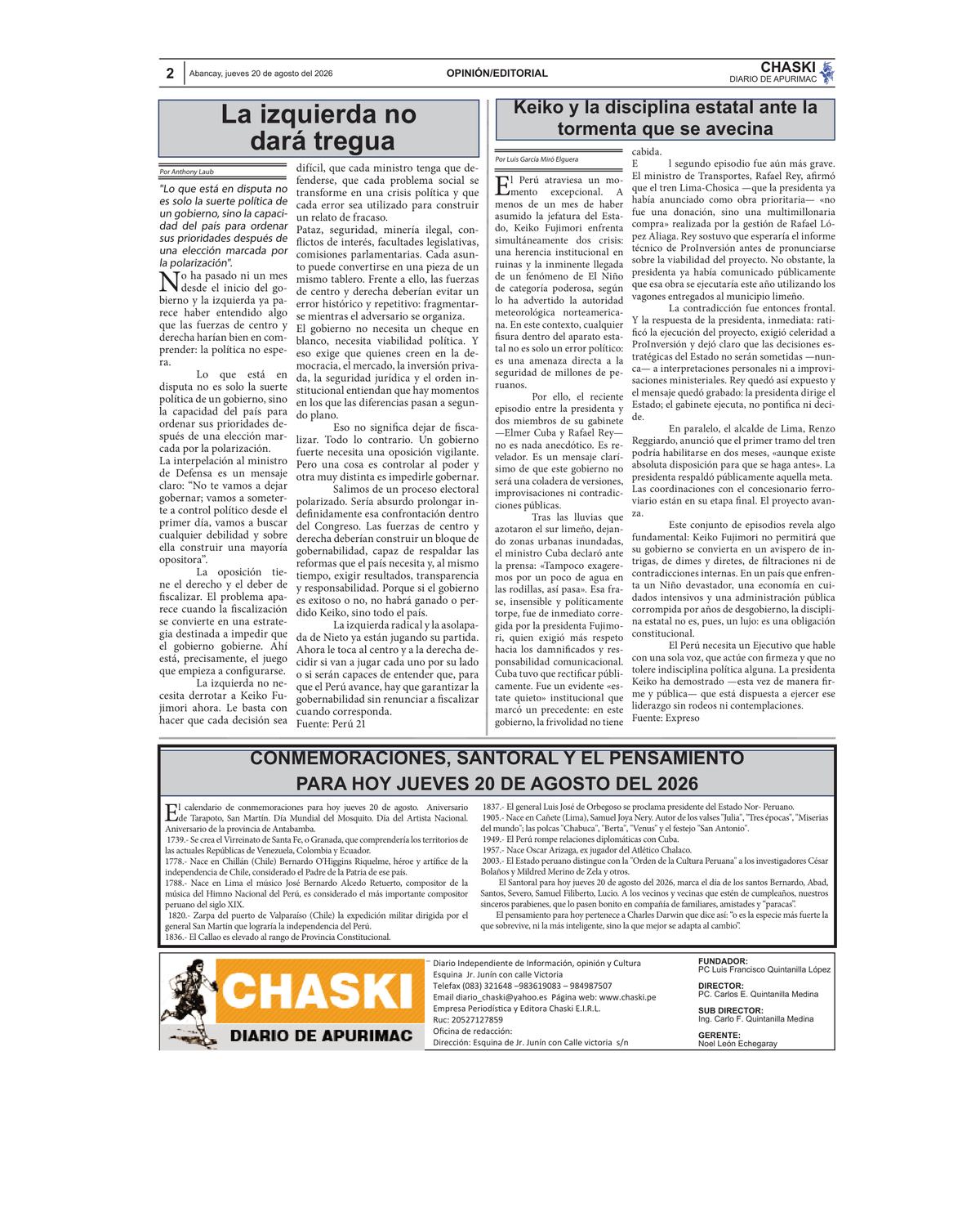 Página 2 - Diario Chaski