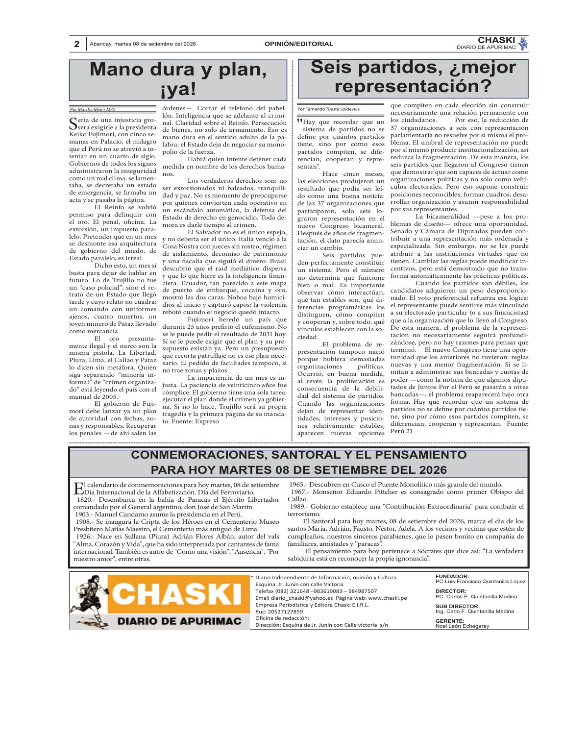 Página 2 - Diario Chaski