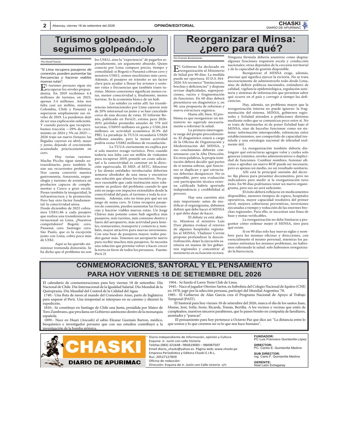 Página 2 - Diario Chaski
