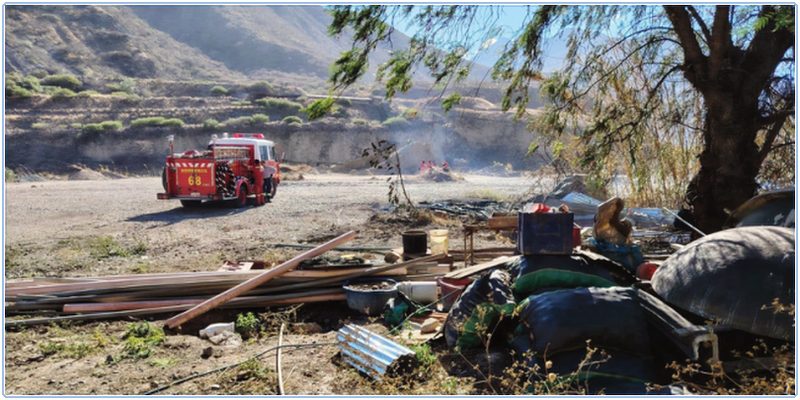 Bomberos controlan incendio forestal en Pachachaca