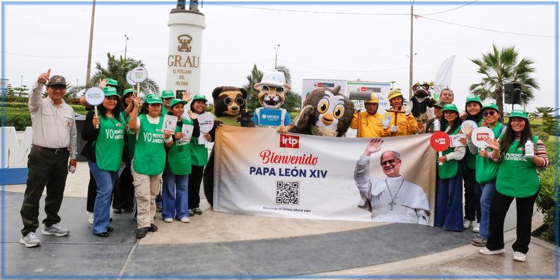 Jóvenes voluntarios ambientalistas le cantan al papa León XIV