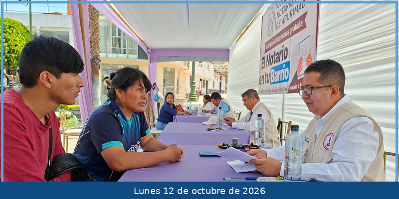 Notarios de Abancay orientaron gratuitamente a la población abanquina