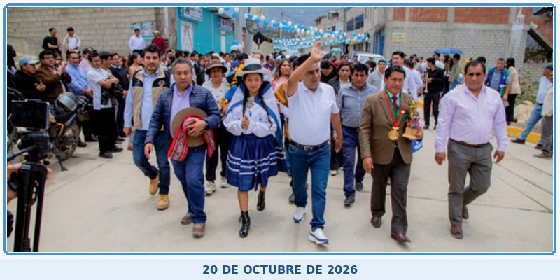 Gobernador inaugura modernas pistas y veredas en Sahuanay y Maucacalle y anuncia continuidad de la obra en Tamburco