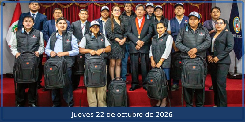 Corte de Apurímac entrega implementos al personal de Notificaciones