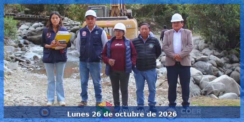 GORE Apurímac inicia trabajos de descolmatación y defensa ribereña en el río Lambrama