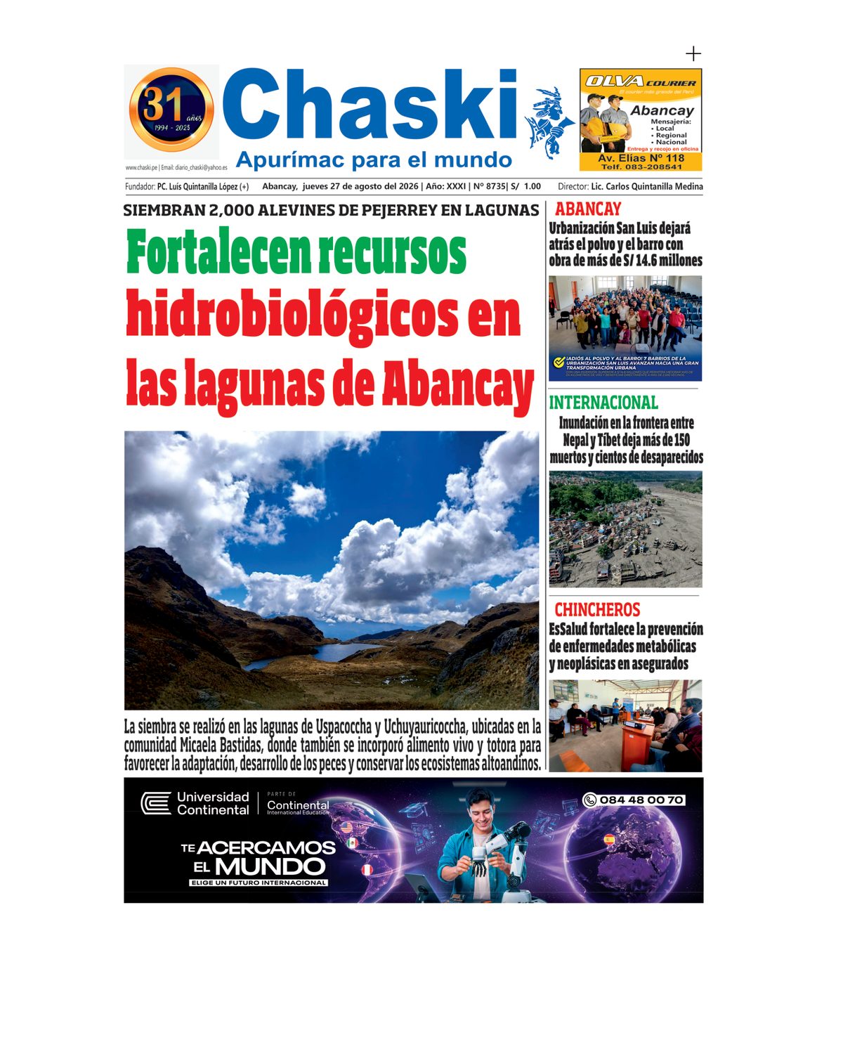Edición Impresa - Portada